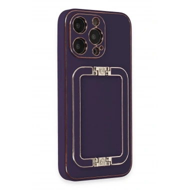 Mey İthalat®  iPhone 14 Pro Kılıf Coco Elit Kapak - Derin Mor