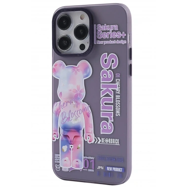Mey İthalat® iPhone 14 Pro Kılıf Desenli Kapak - Mor - 1