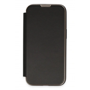 Mey İthalat® iPhone 14 Pro Kılıf Dolpin Kapaklı - Siyah