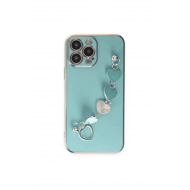 Mey İthalat®  iPhone 14 Pro Kılıf Esila Silikon - Su Yeşili