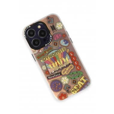 Mey İthalat®  iPhone 14 Pro Kılıf Estoril Desenli Kapak - Estoril - 14