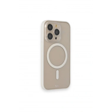 Mey İthalat® iPhone 14 Pro Kılıf Grand Magneticsafe Kapak - Beyaz