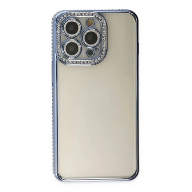 Mey İthalat® iPhone 14 Pro Kılıf Joke Taşlı Silikon - Mavi