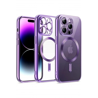 Mey İthalat®  iPhone 14 Pro Kılıf Kross Magneticsafe Kapak - Mor