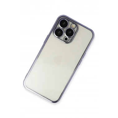 Mey İthalat®  iPhone 14 Pro Kılıf  Lensli Silikon - Mor