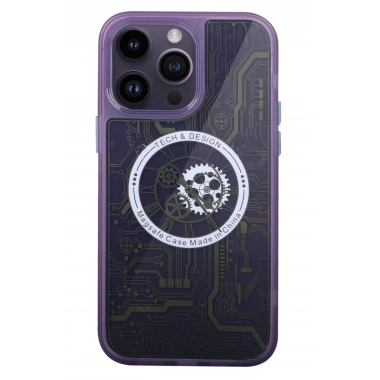 Mey İthalat® iPhone 14 Pro Kılıf Magic Magneticsafe Silikon - Derin Mor
