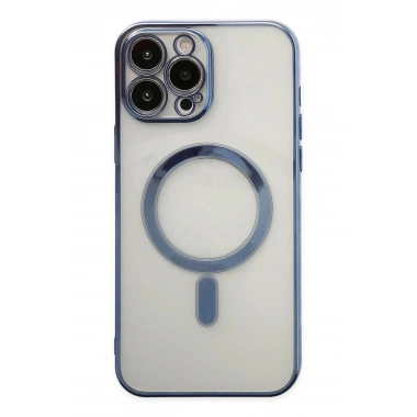 Mey İthalat® iPhone 14 Pro Kılıf Magneticsafe Lazer Silikon - Sierra Blue