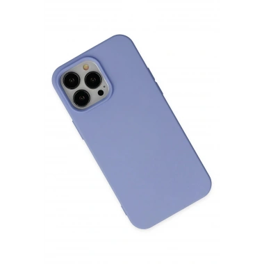 Mey İthalat®  iPhone 14 Pro Kılıf Nano içi Kadife Silikon - Lila