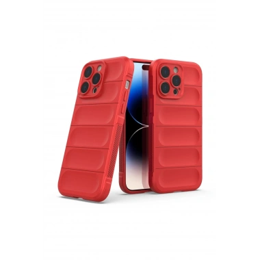 Mey İthalat®  iPhone 14 Pro Kılıf Optimum Silikon - Kırmızı