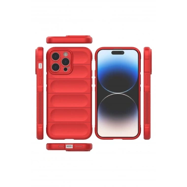 Mey İthalat®  iPhone 14 Pro Kılıf Optimum Silikon - Kırmızı