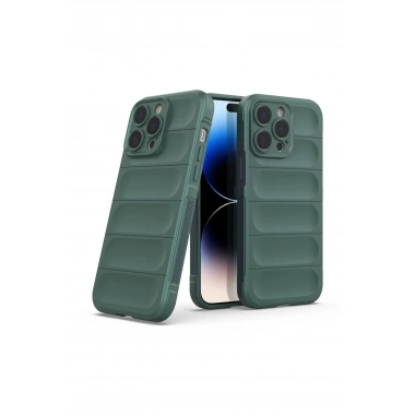 Mey İthalat®  iPhone 14 Pro Kılıf Optimum Silikon - Koyu Yeşil