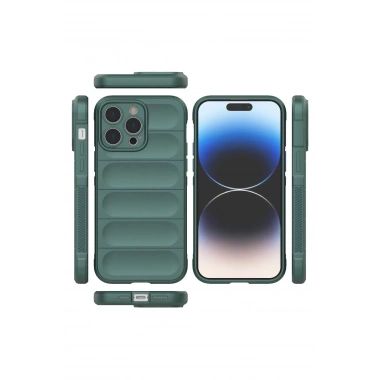 Mey İthalat®  iPhone 14 Pro Kılıf Optimum Silikon - Koyu Yeşil