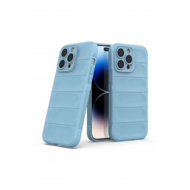 Mey İthalat®  iPhone 14 Pro Kılıf Optimum Silikon - Sky Blue
