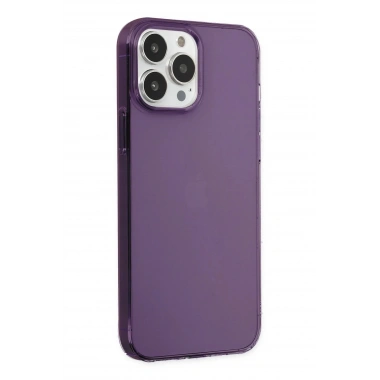 Mey İthalat® iPhone 14 Pro Kılıf Pc Sert Şeffaf Kapak - Mor