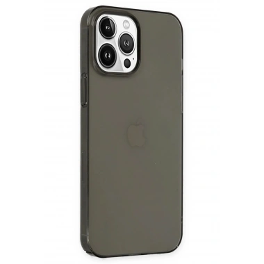 Mey İthalat® iPhone 14 Pro Kılıf Pc Sert Şeffaf Kapak - Siyah