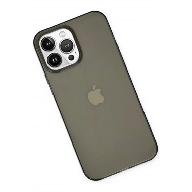 Mey İthalat® iPhone 14 Pro Kılıf Pc Sert Şeffaf Kapak - Siyah
