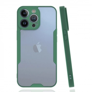 Mey İthalat®  iPhone 14 Pro Kılıf Platin Silikon - Yeşil