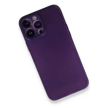 Mey İthalat®  iPhone 14 Pro Kılıf PP Ultra İnce Kapak - Mor