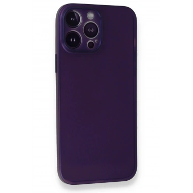 Mey İthalat®  iPhone 14 Pro Kılıf PP Ultra İnce Kapak - Mor