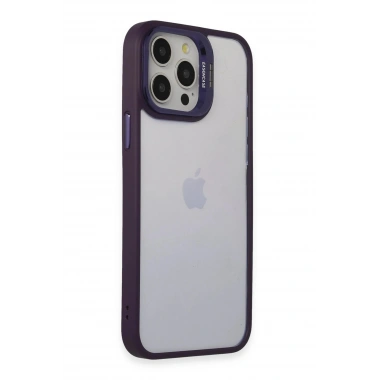 Mey İthalat®  iPhone 14 Pro Kılıf Roblox Lens Standlı Kapak - Mor