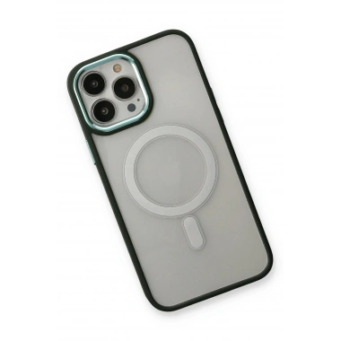 Mey İthalat® iPhone 14 Pro Kılıf Room Magneticsafe Silikon - Köknar Yeşili