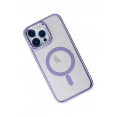 Mey İthalat® iPhone 14 Pro Kılıf Room Magneticsafe Silikon - Lila