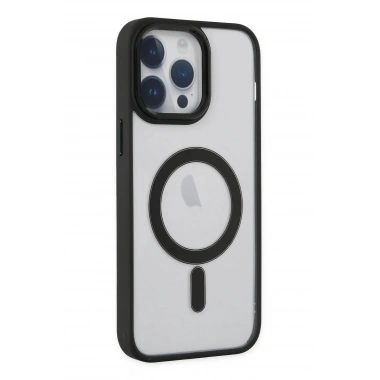 Mey İthalat® iPhone 14 Pro Kılıf Room Magneticsafe Silikon - Siyah