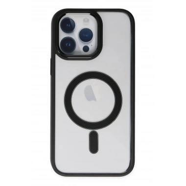 Mey İthalat® iPhone 14 Pro Kılıf Room Magneticsafe Silikon - Siyah