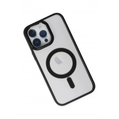 Mey İthalat® iPhone 14 Pro Kılıf Room Magneticsafe Silikon - Siyah
