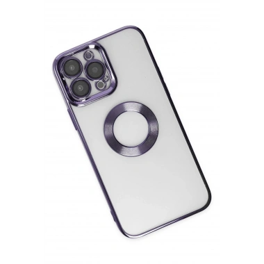 Mey İthalat®  iPhone 14 Pro Kılıf Slot Silikon - Mor