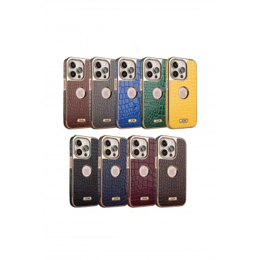 Mey İthalat®  iPhone 14 Pro Kılıf Snake Kapak - Koyu Yeşil