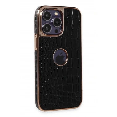 Mey İthalat®  iPhone 14 Pro Kılıf Snake Kapak - Siyah