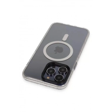 Mey İthalat® iPhone 14 Pro Kılıf Tigra Magsafe Kapak - Beyaz