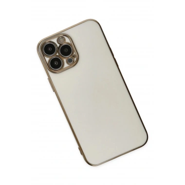 Mey İthalat®  iPhone 14 Pro Kılıf Volet Silikon - Beyaz