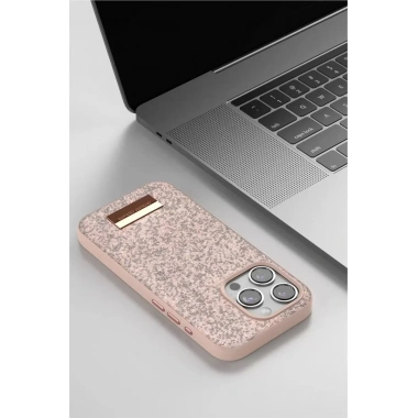 Mey İthalat®   iPhone 14 Pro Max Bright Simli Kapak - Siyah