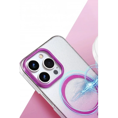 Mey İthalat®   iPhone 14 Pro Max Glossy Magsafe Kapak - Mor