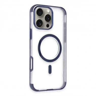 Mey İthalat®  iPhone 14 Pro Max Hilton Magsafe Kapak - Lacivert