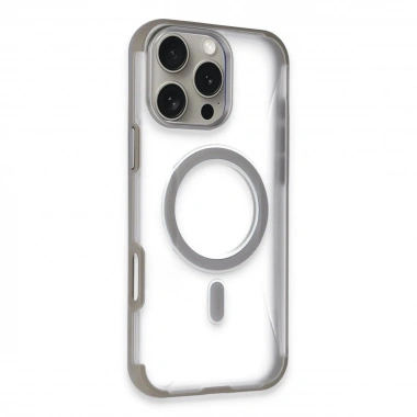 Mey İthalat®  iPhone 14 Pro Max Hilton Magsafe Kapak - Titan Gri