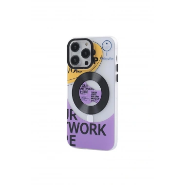 Mey İthalat® iPhone 14 Pro Max Kılıf Apollo Magneticsafe Desenli Kapak - Apollo Şeffaf - 6