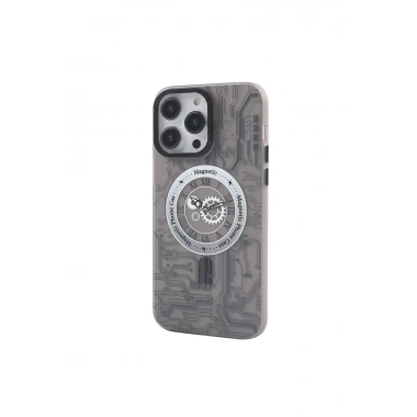Mey İthalat® iPhone 14 Pro Max Kılıf Apollo Magneticsafe Desenli Kapak - Apollo Siyah - 1