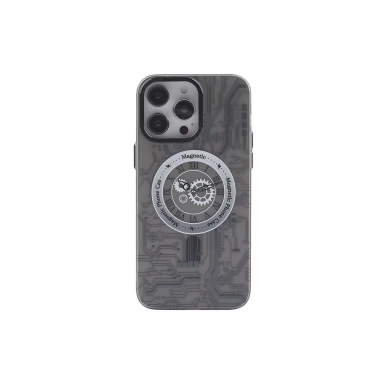 Mey İthalat® iPhone 14 Pro Max Kılıf Apollo Magneticsafe Desenli Kapak - Apollo Siyah - 1