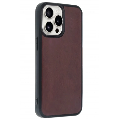 Mey İthalat®  iPhone 14 Pro Max Kılıf Aras Deri Kapak - Bordo