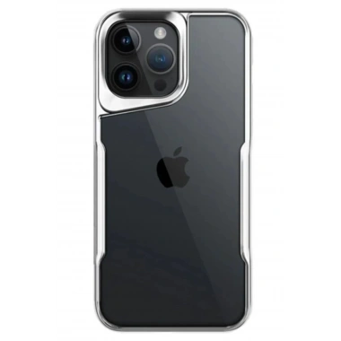 Mey İthalat®  iPhone 14 Pro Max Kılıf Boyi Silikon Kapak - Gümüş