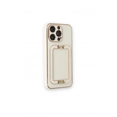Mey İthalat®  iPhone 14 Pro Max Kılıf Coco Elit Kapak - Beyaz