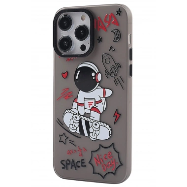 Mey İthalat® iPhone 14 Pro Max Kılıf Desenli Kapak - Siyah - 1