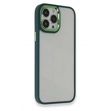 Mey İthalat®  iPhone 14 Pro Max Kılıf Dora Kapak - Haki Yeşil