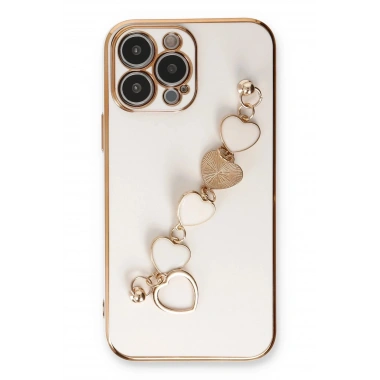 Mey İthalat® iPhone 14 Pro Max Kılıf Esila Silikon - Beyaz