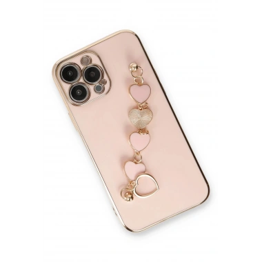 Mey İthalat®  iPhone 14 Pro Max Kılıf Esila Silikon - Pudra