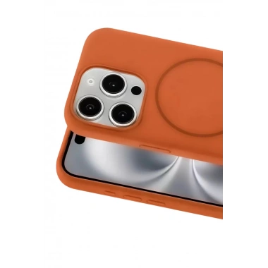 Mey İthalat®   iPhone 14 Pro Max Kılıf Jully Magsafe Kapak - Turuncu