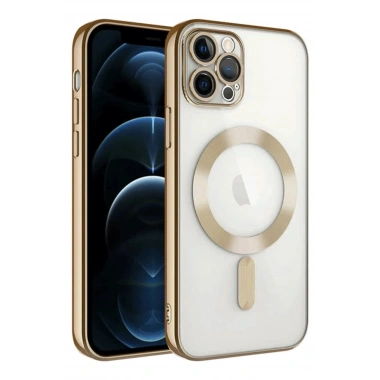 Mey İthalat®   iPhone 14 Pro Max Kılıf Kross Magneticsafe Kapak - Gold